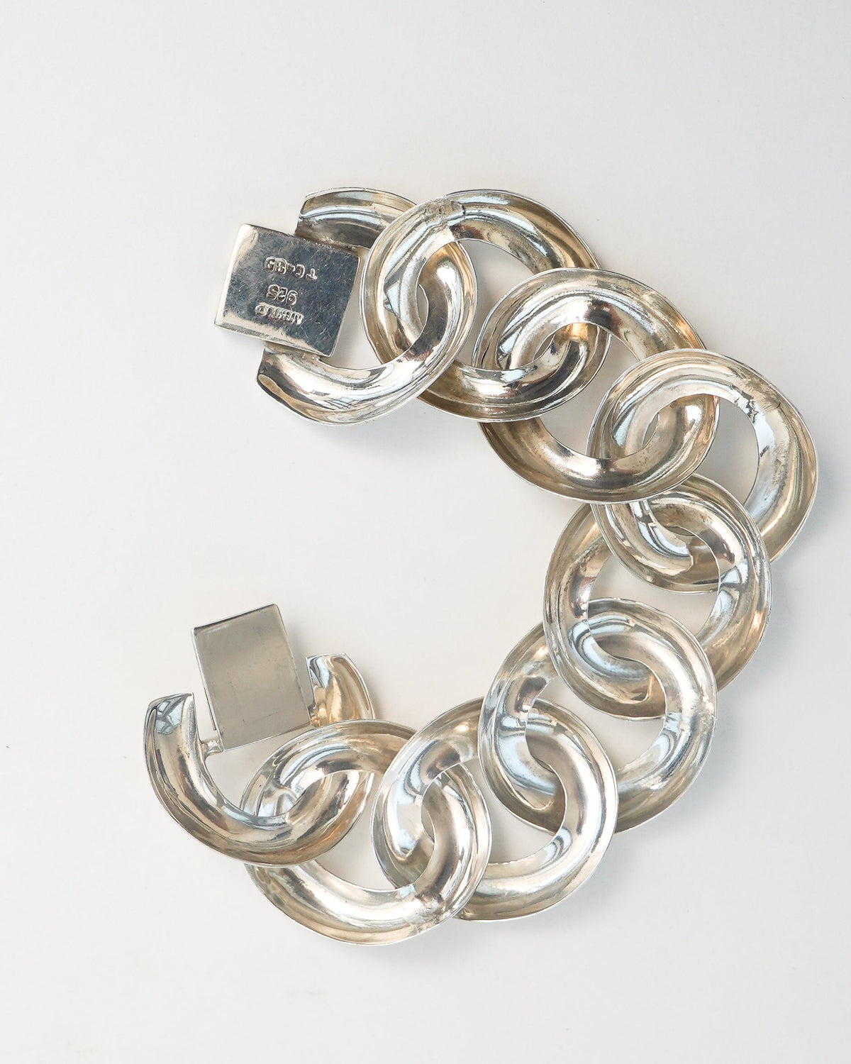 Silver Wide Chain Bracelet