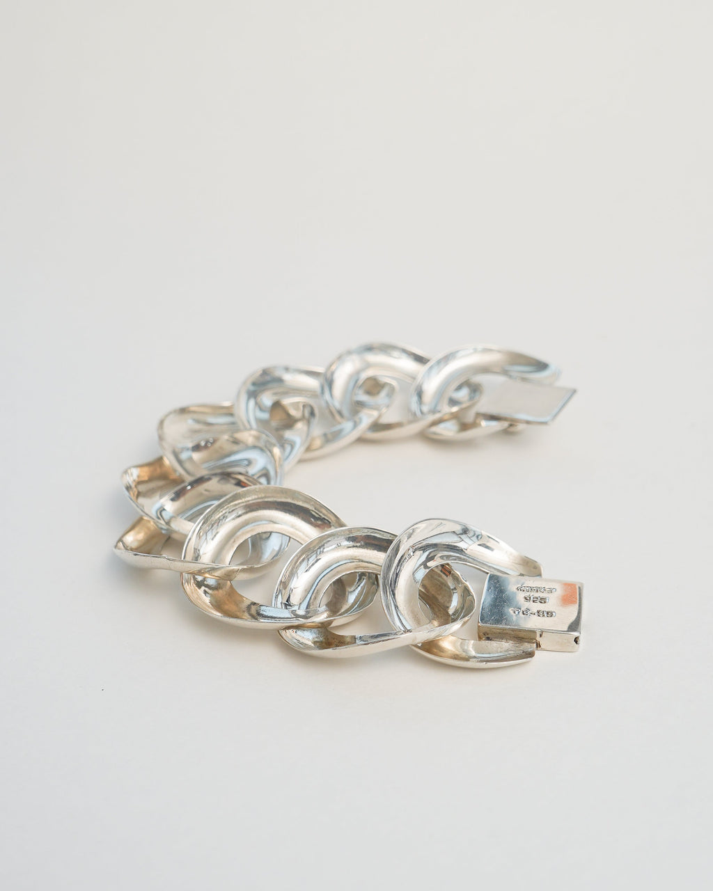 Silver Wide Chain Bracelet
