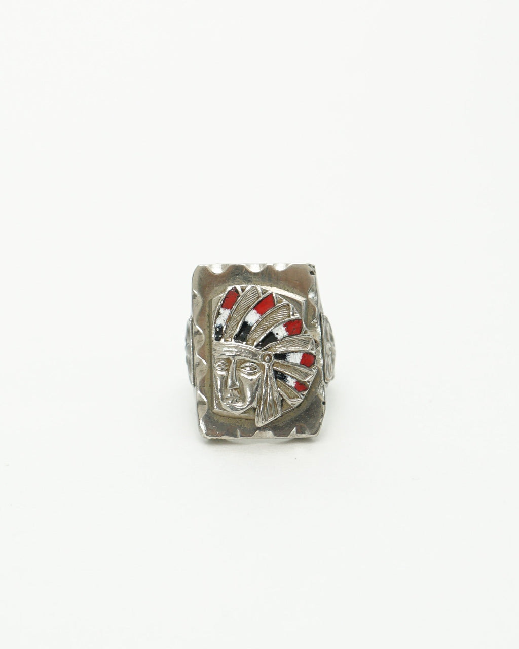 Silver Native American Chief Ring / Size: 10.5