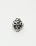 Silver Turbaned Man Face Ring / Size: 11