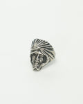 Silver Turbaned Man Face Ring / Size: 10