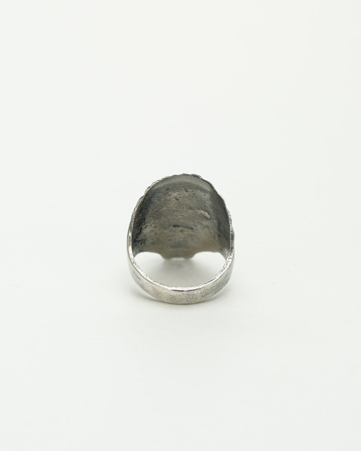 Silver Turbaned Man Face Ring / Size: 10