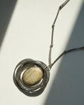 Silver Necklace w/ Natural Stone