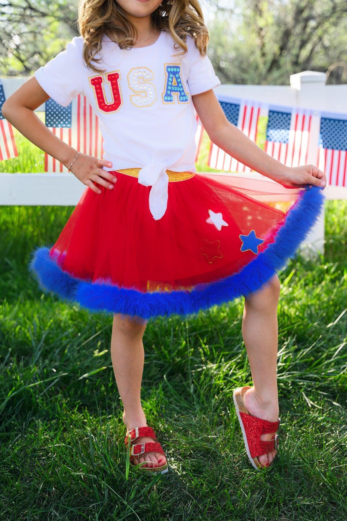 "USA" Tutu Skirt Set