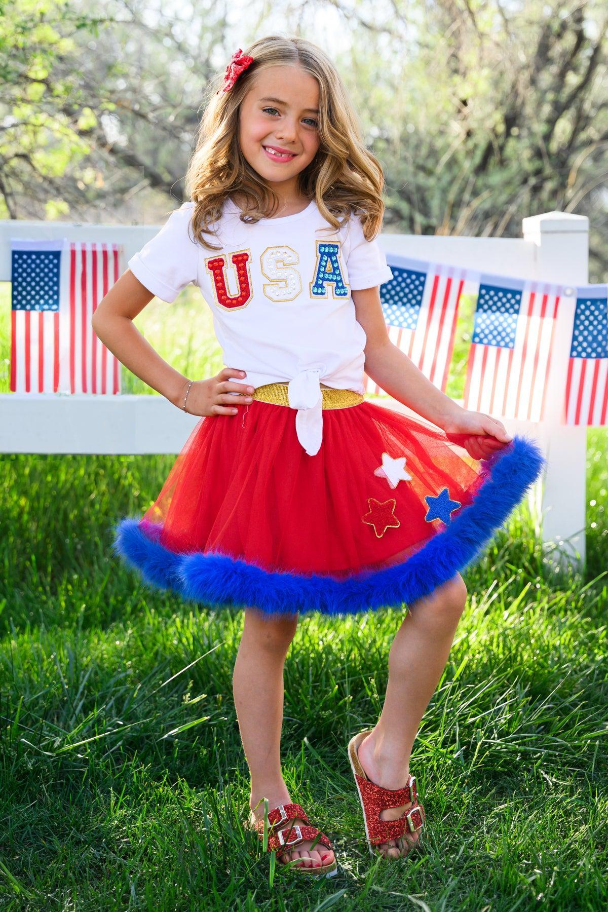 "USA" Tutu Skirt Set
