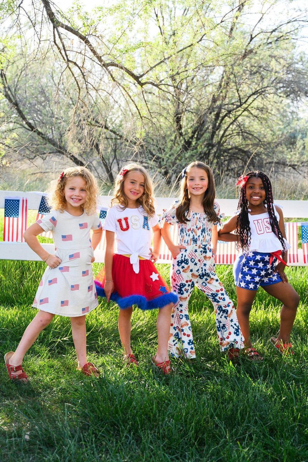 American Flag Glitter Dress