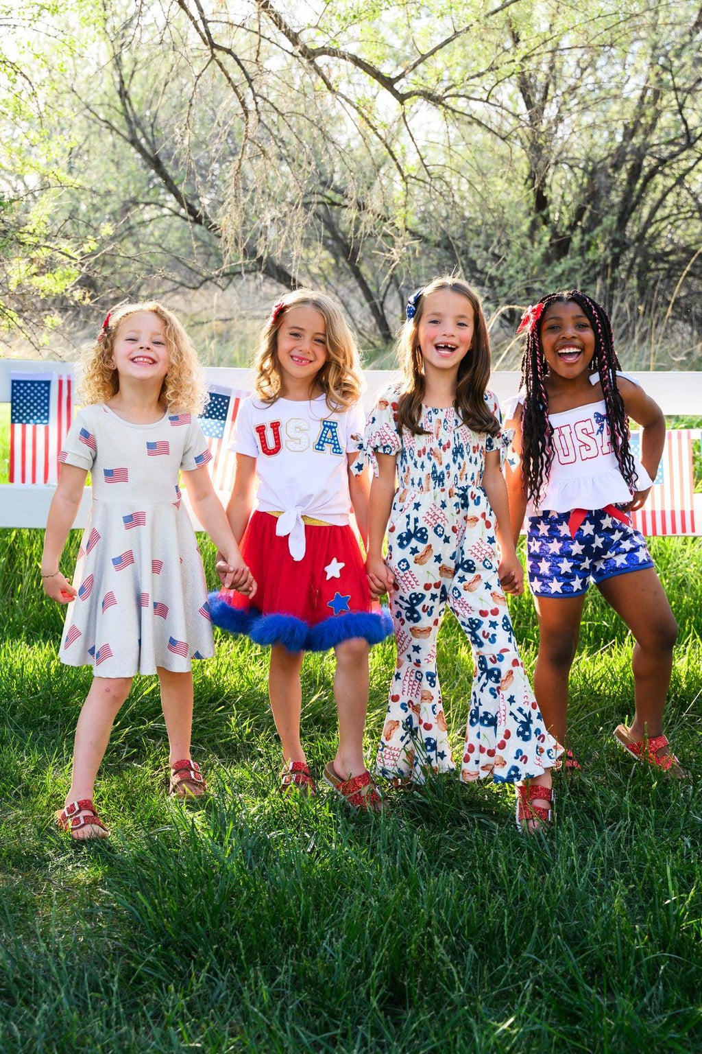 American Flag Glitter Dress