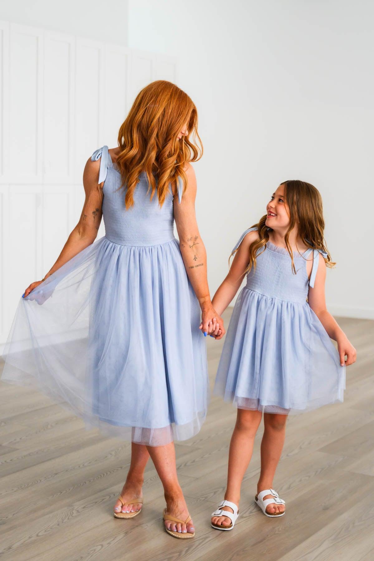 Blue Plaid Family Set