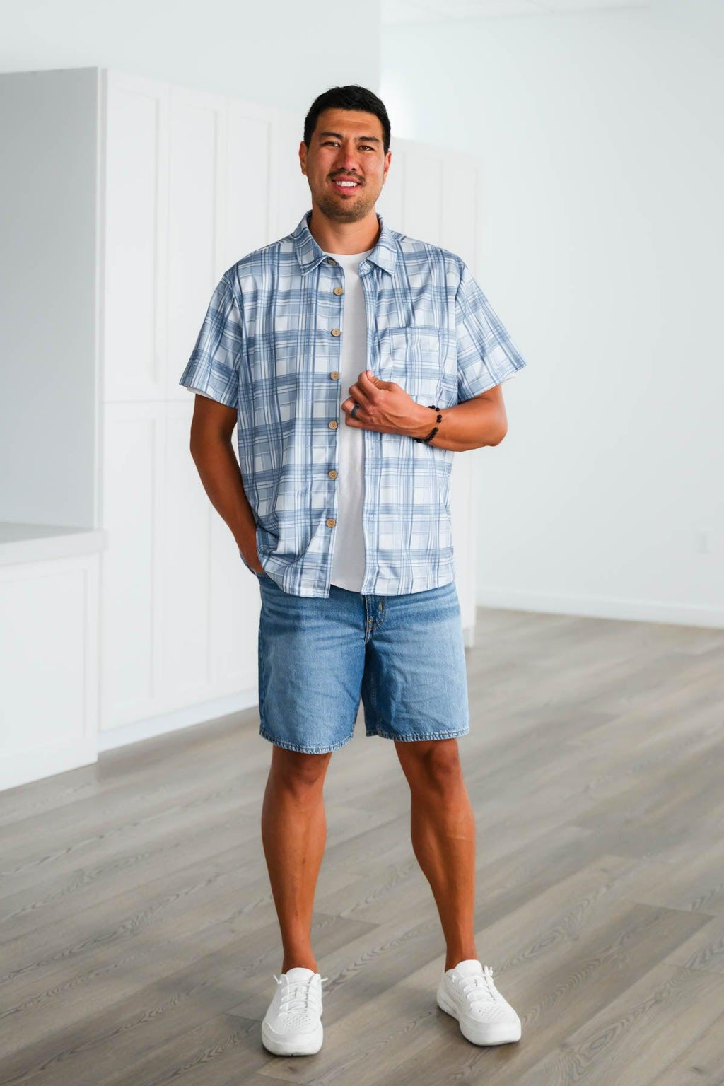Blue Plaid Family Set