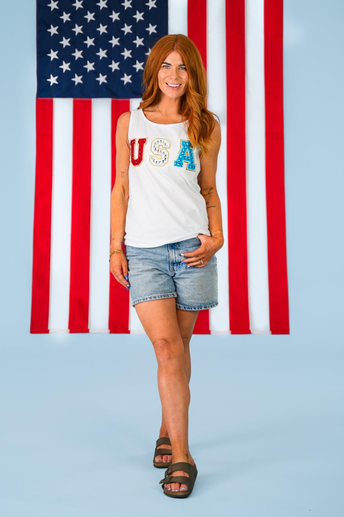 Mom & Me - "USA" Top & Skirt Set