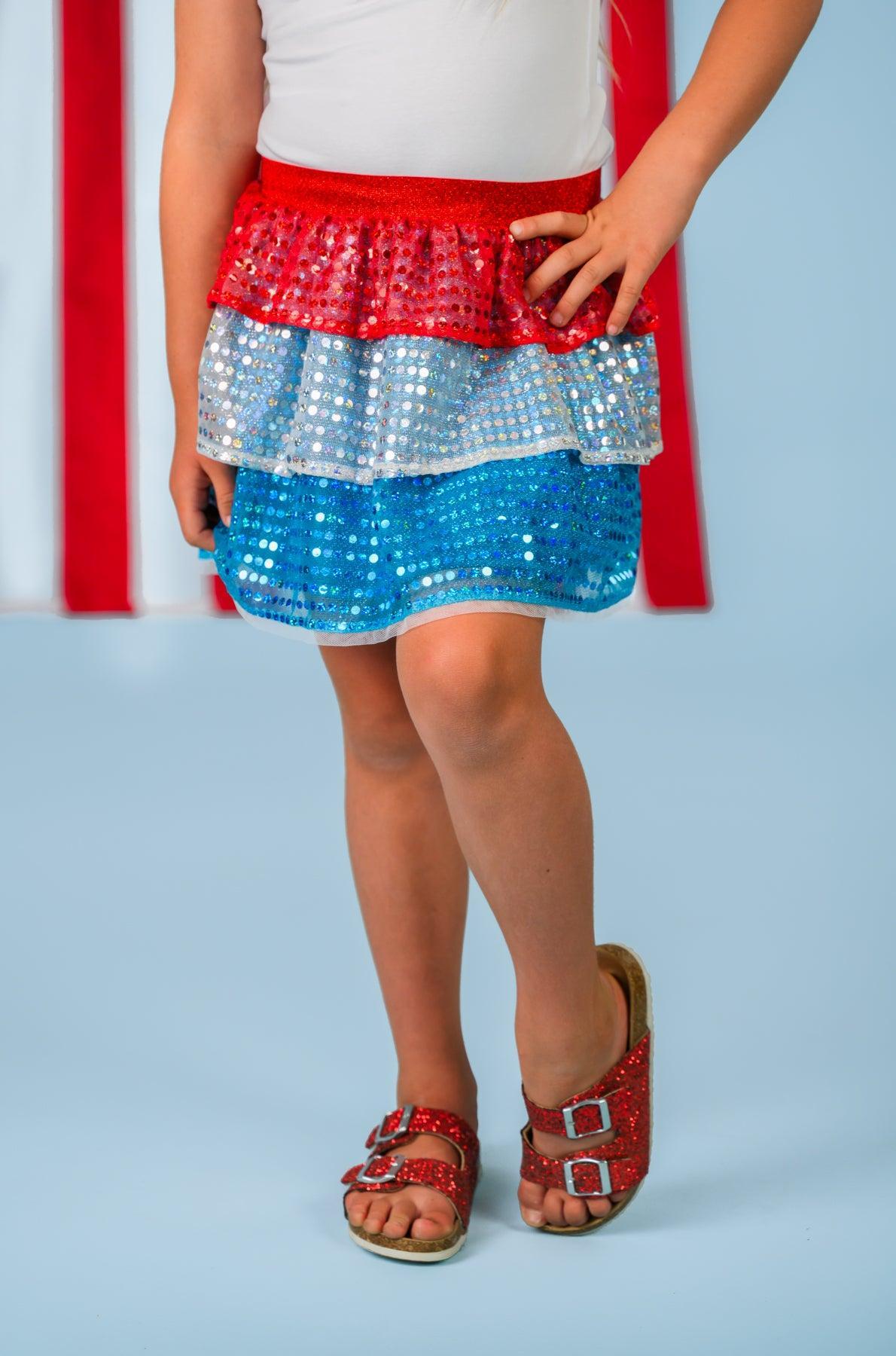 Mom & Me - "USA" Top & Skirt Set