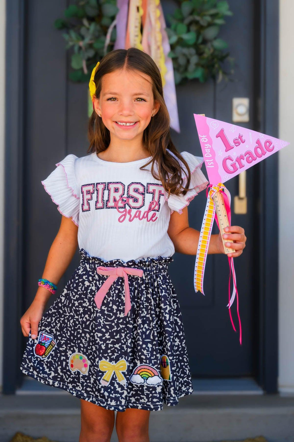 "Pre-K - Sixth Grade" Notebook Skirt Set