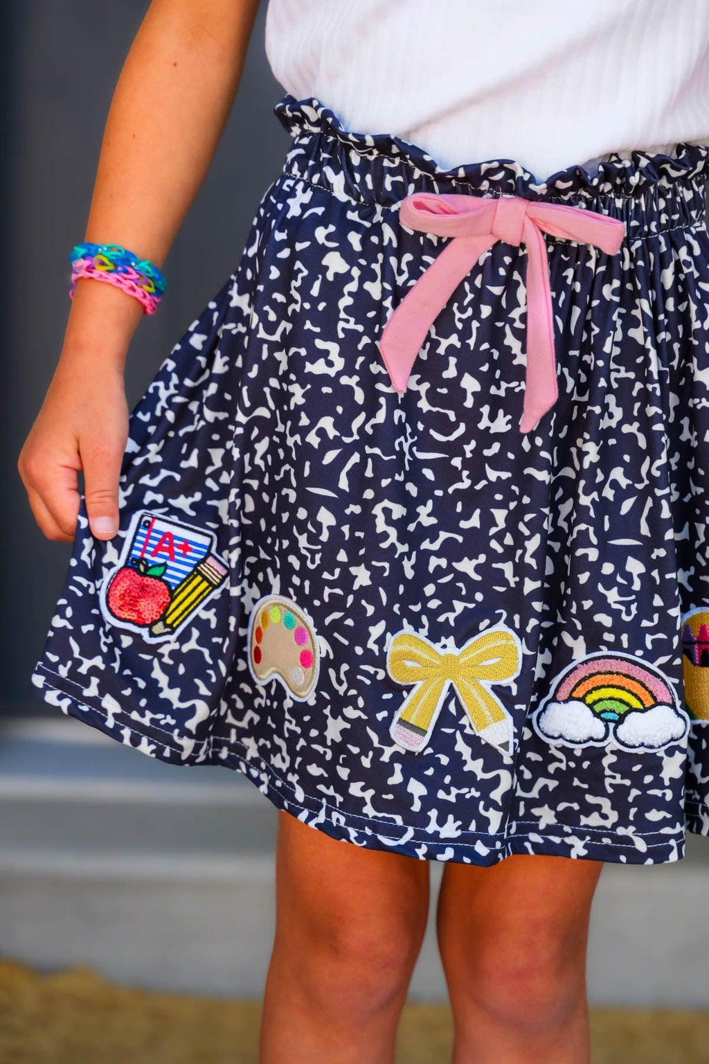 "Pre-K - Sixth Grade" Notebook Skirt Set