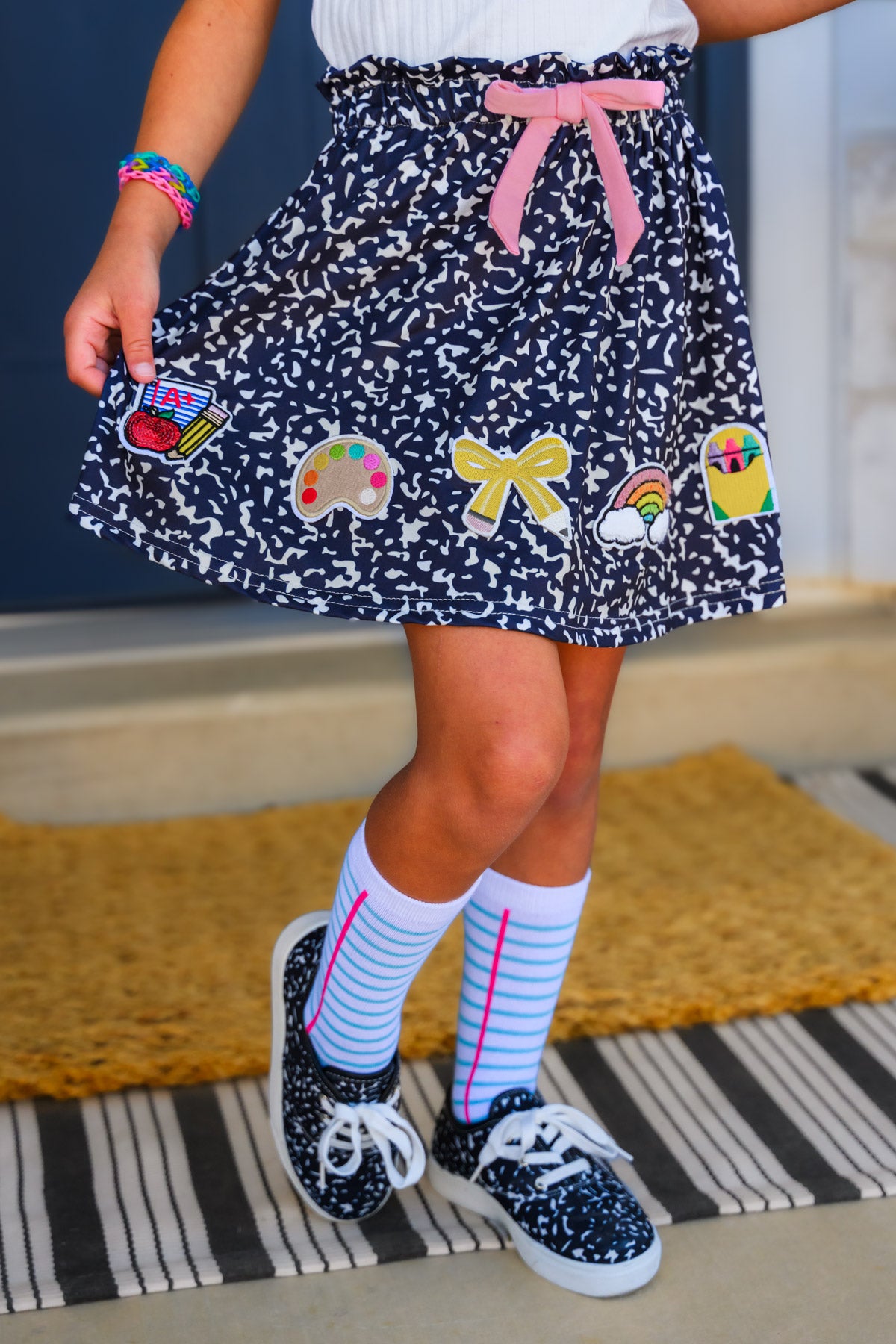 "Pre-K - Sixth Grade" Notebook Skirt Set