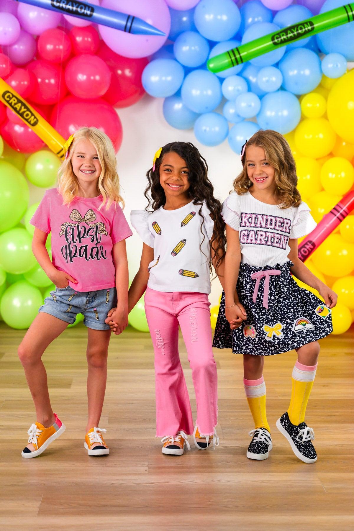 "Pre-K - Sixth Grade" Notebook Skirt Set