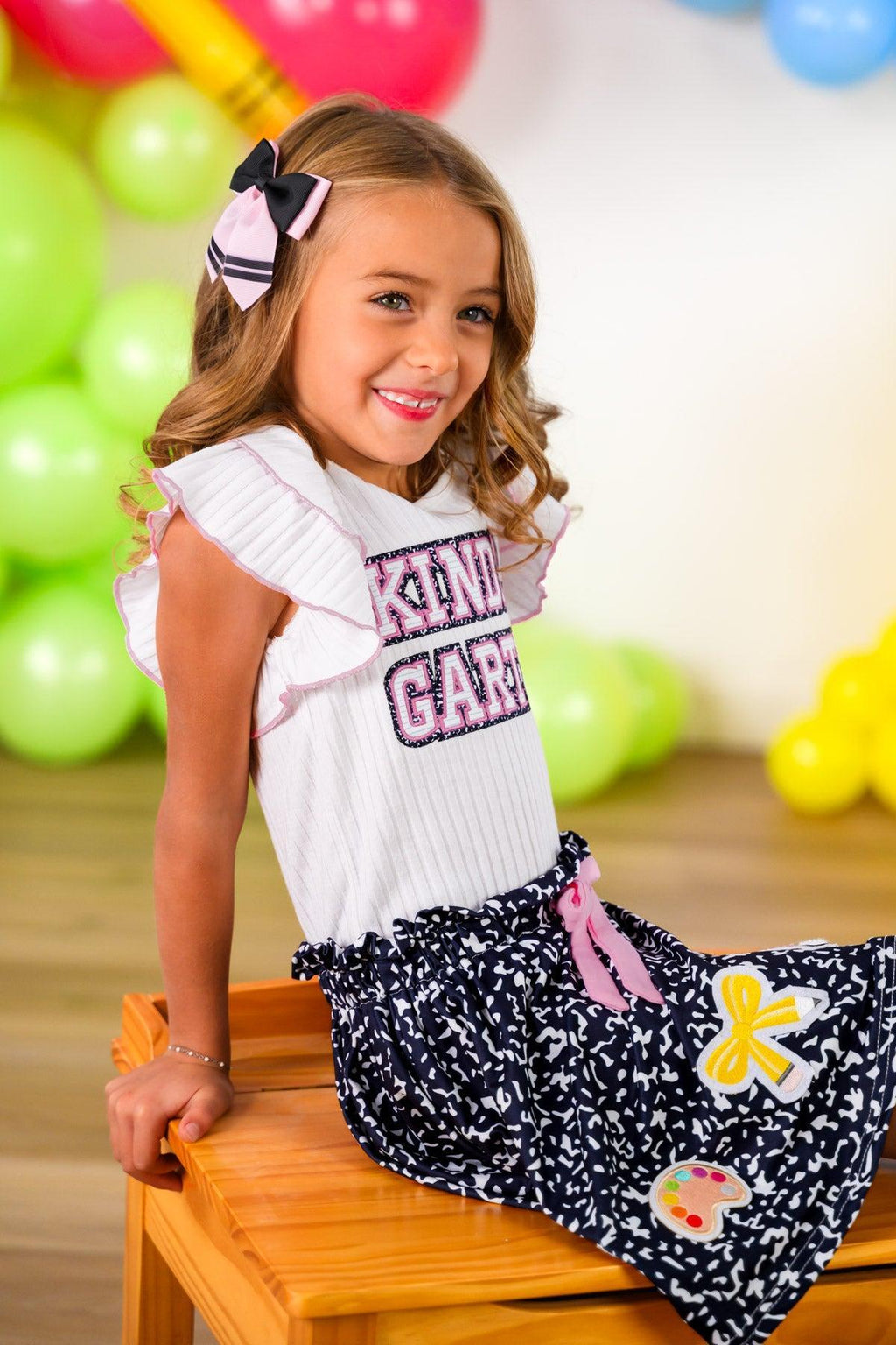 "Pre-K - Sixth Grade" Notebook Skirt Set
