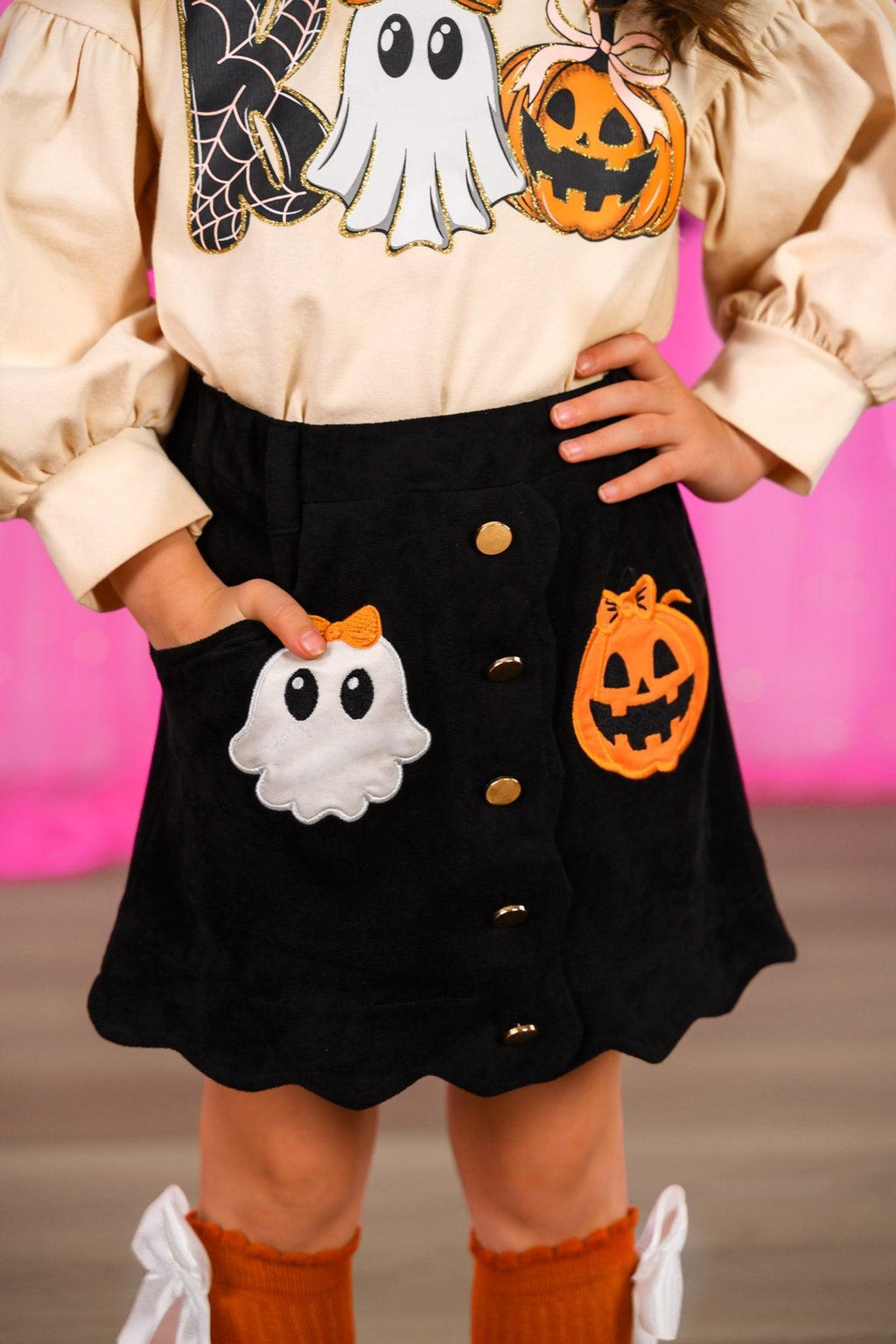 "Boo" Suede Skirt Set