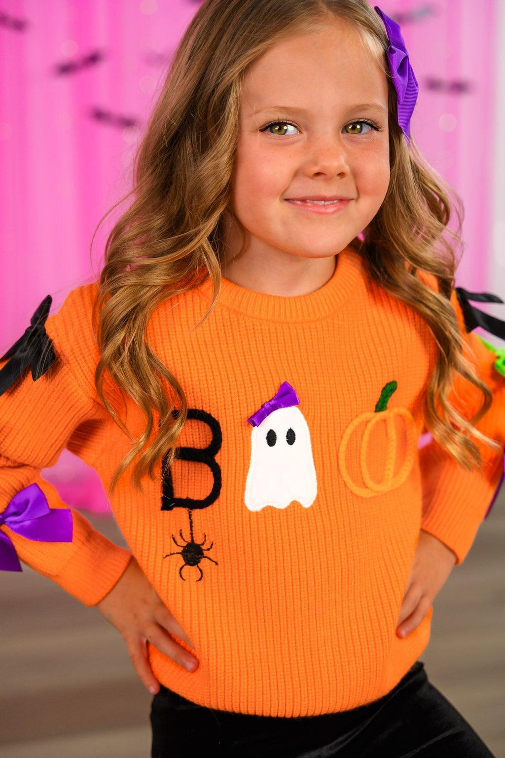 "Boo" Velvet Bell Bottom Set