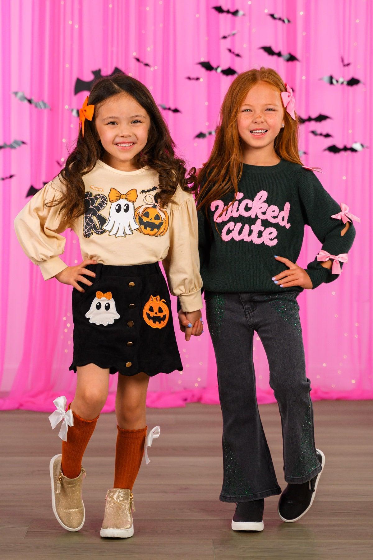 "Boo" Suede Skirt Set