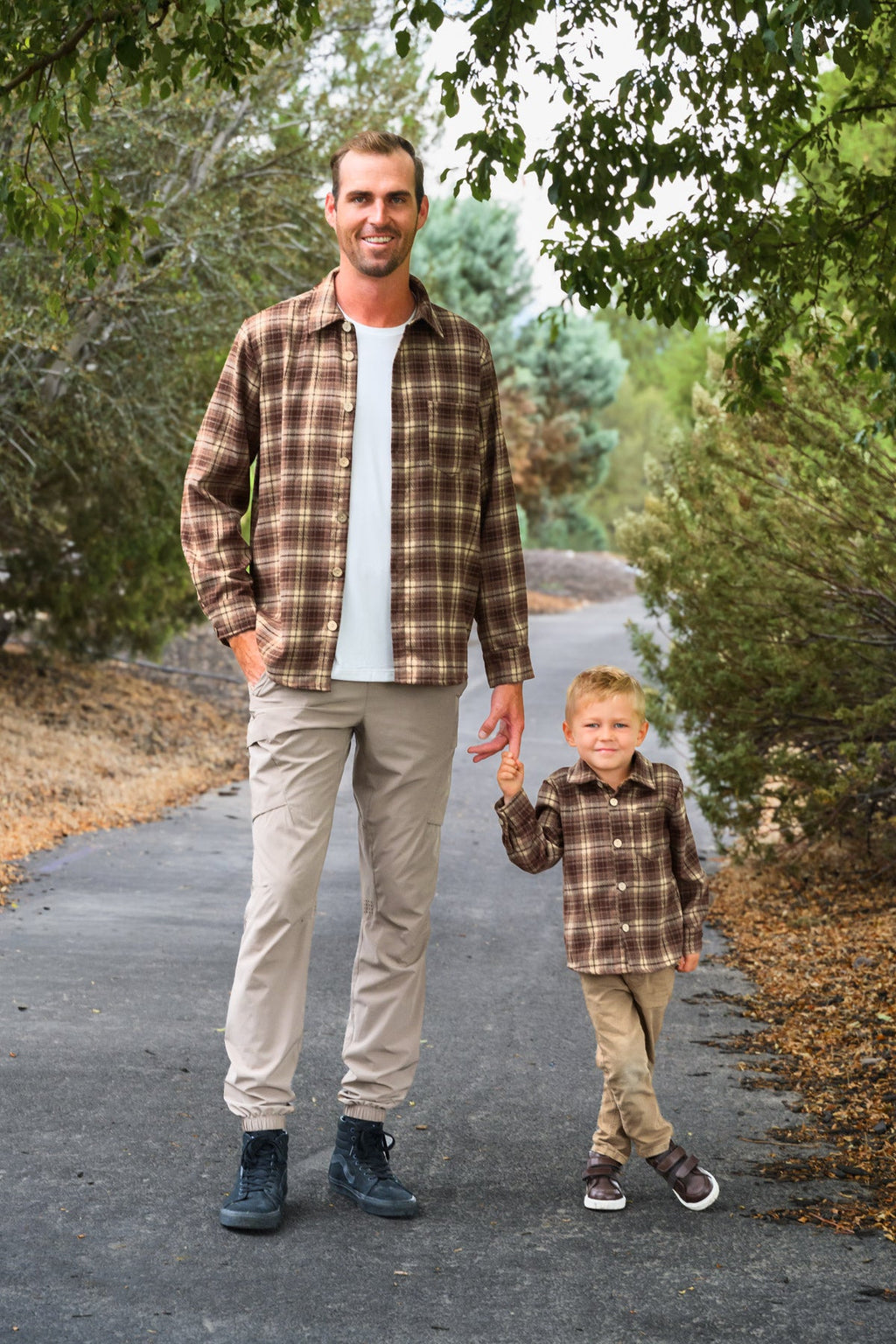 Family Brown Dress & Flannel