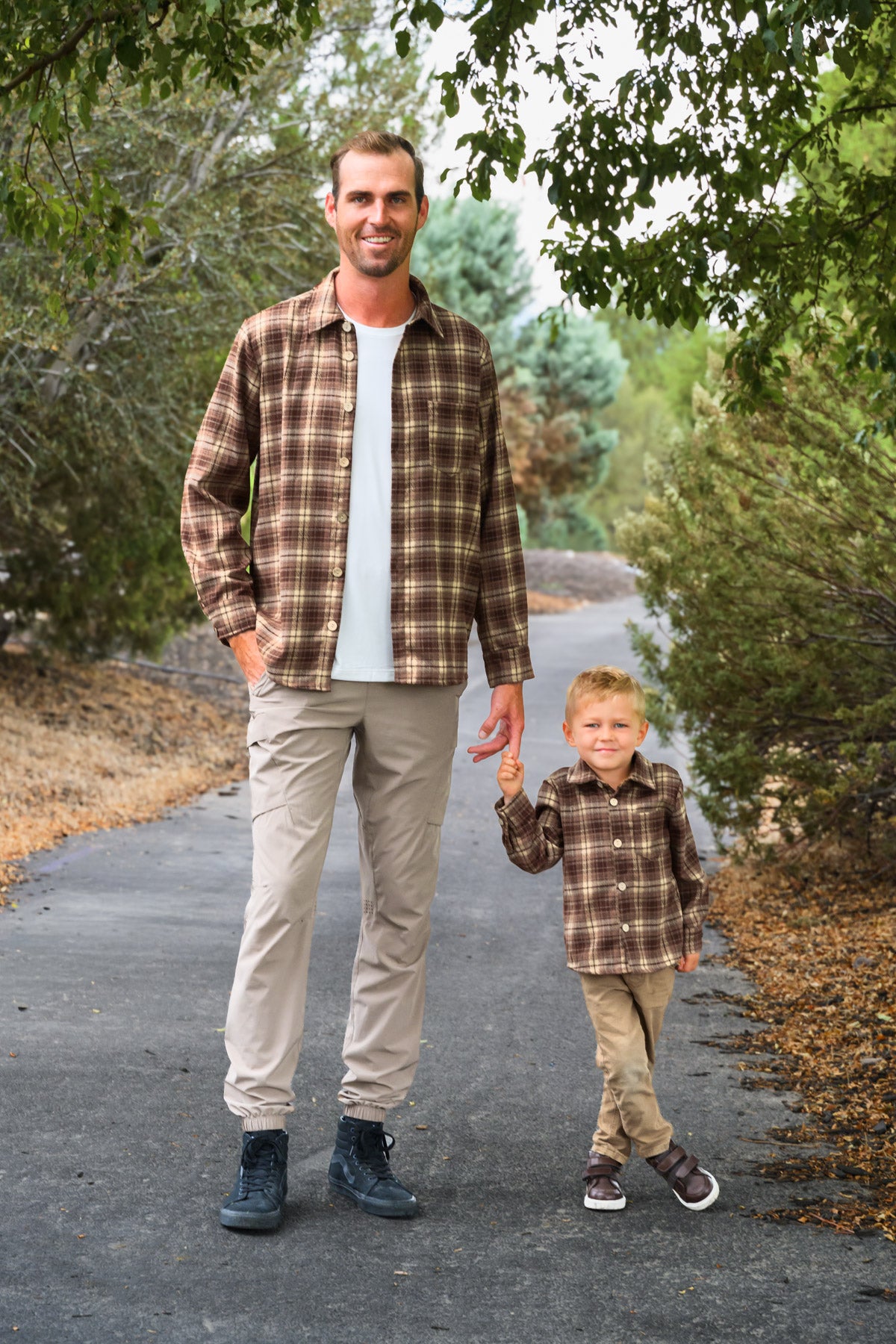 Family Brown Dress & Flannel