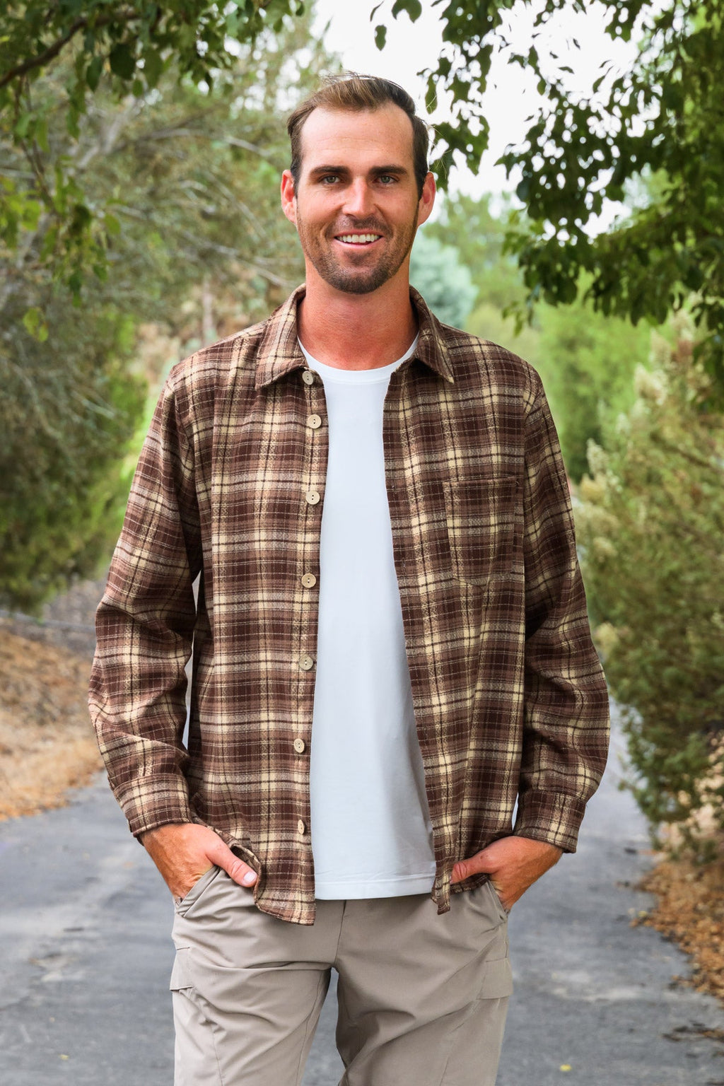 Family Brown Dress & Flannel