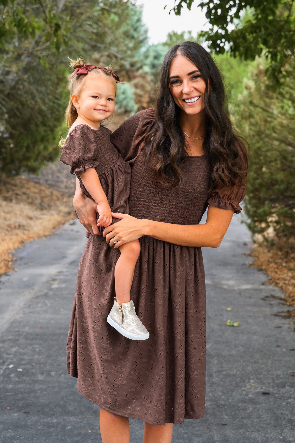 Family Brown Dress & Flannel