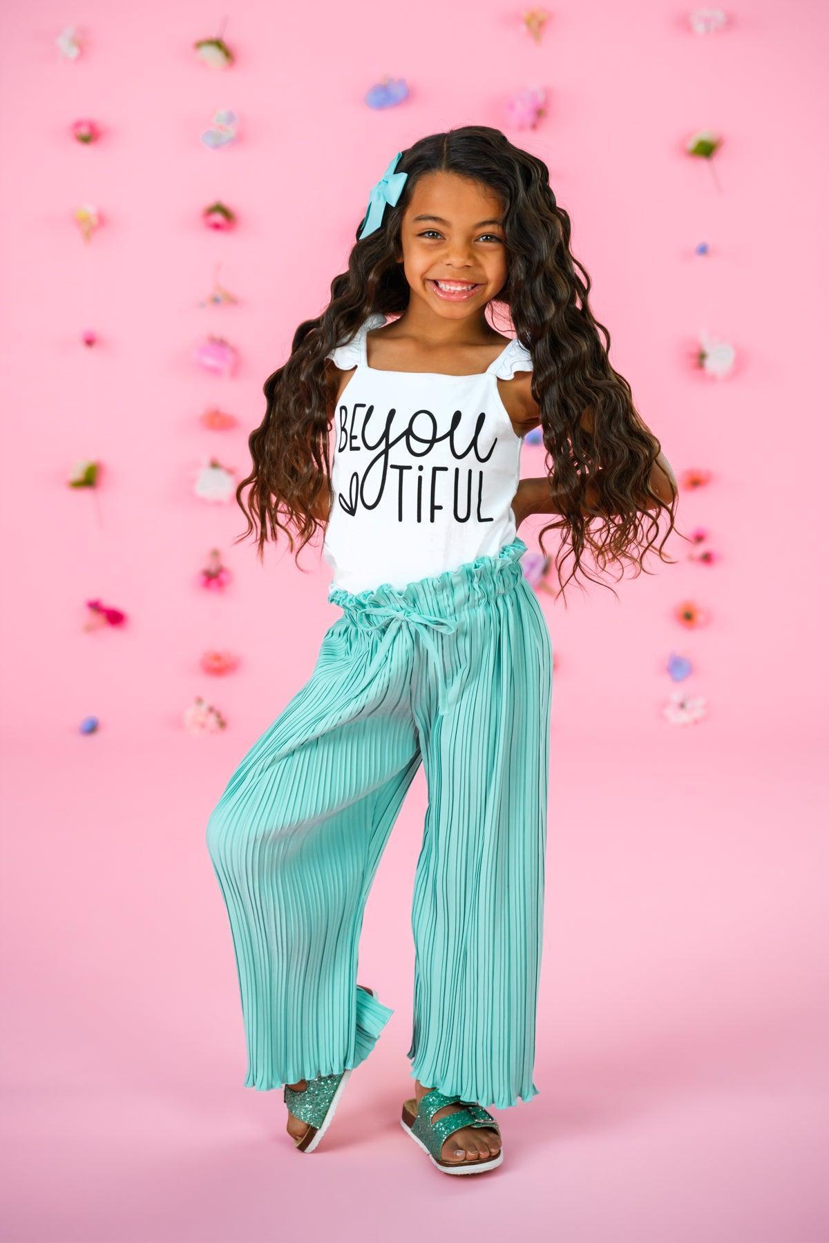 "Be You Tiful" Mint Pant Set