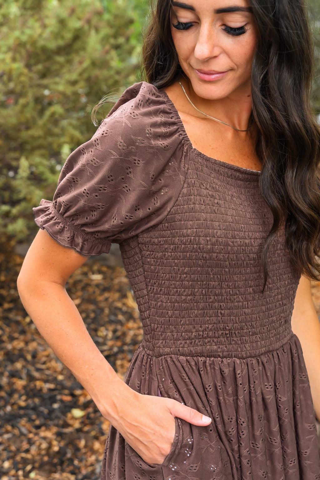 Family Brown Dress & Flannel