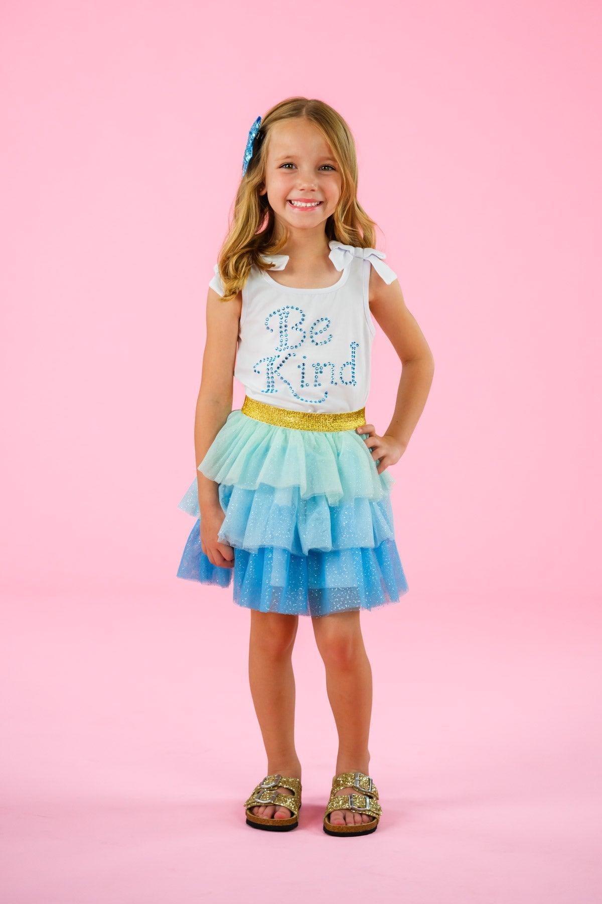 "Be Kind" Glitter Tutu Skirt Set