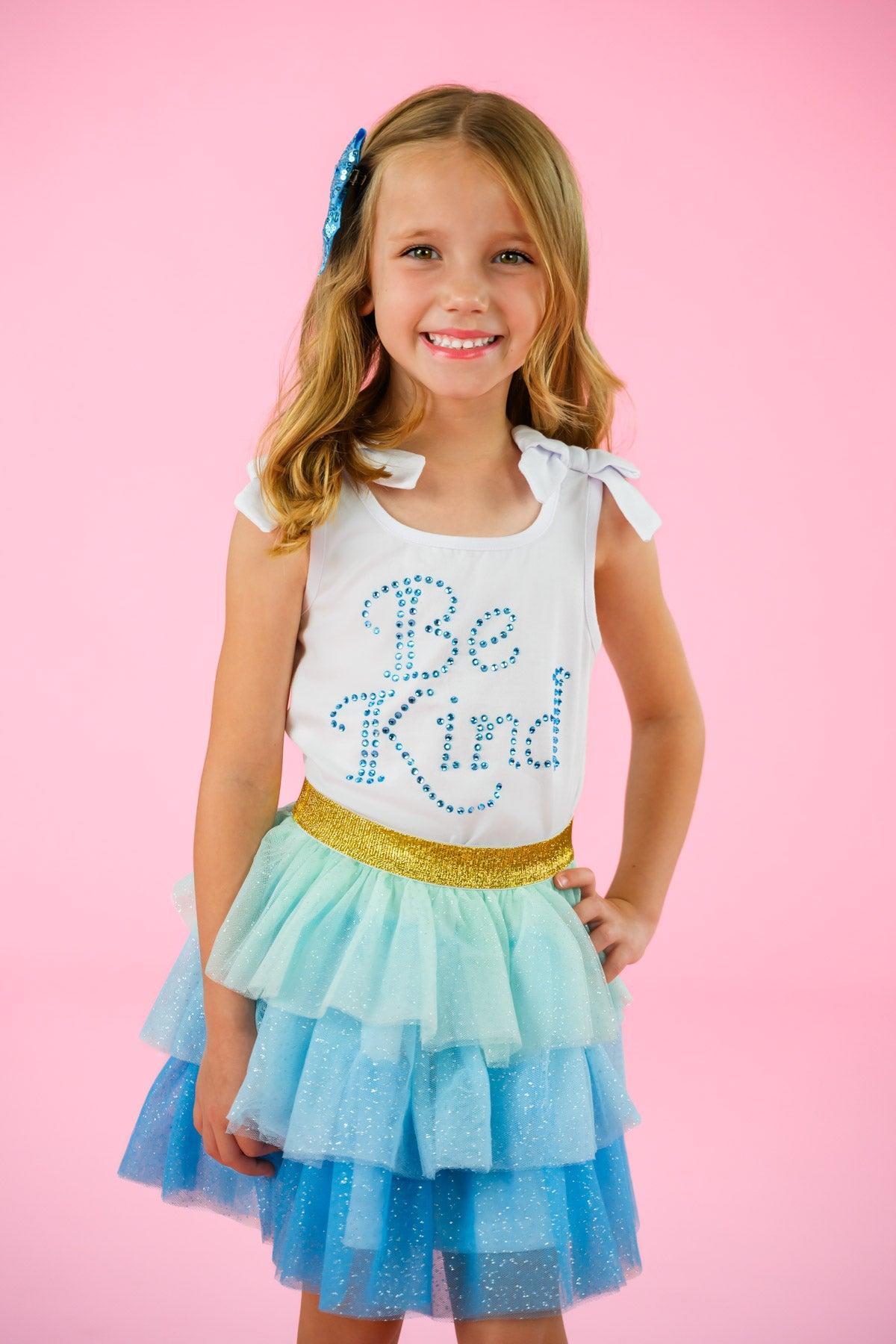 "Be Kind" Glitter Tutu Skirt Set