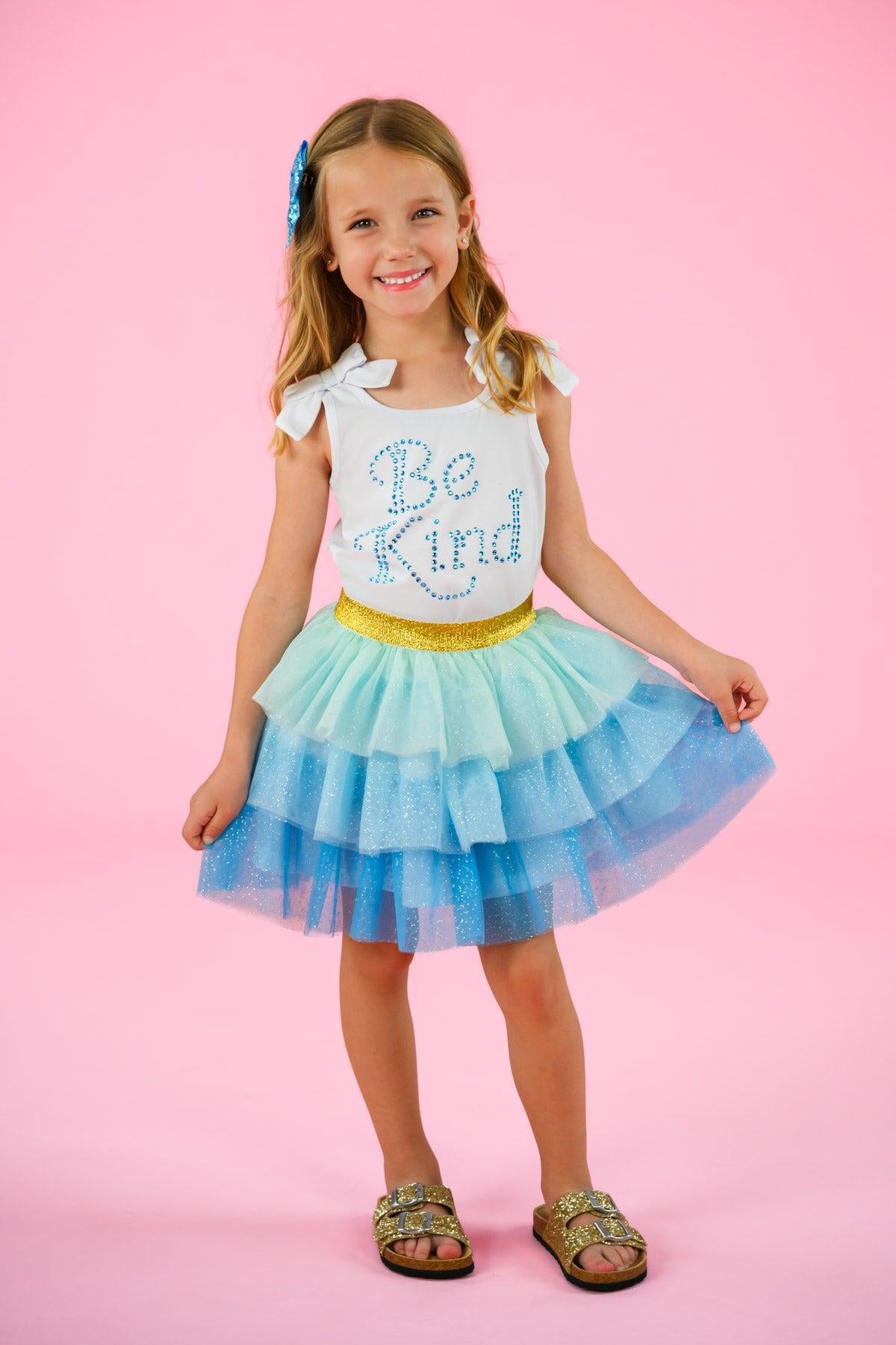 "Be Kind" Glitter Tutu Skirt Set