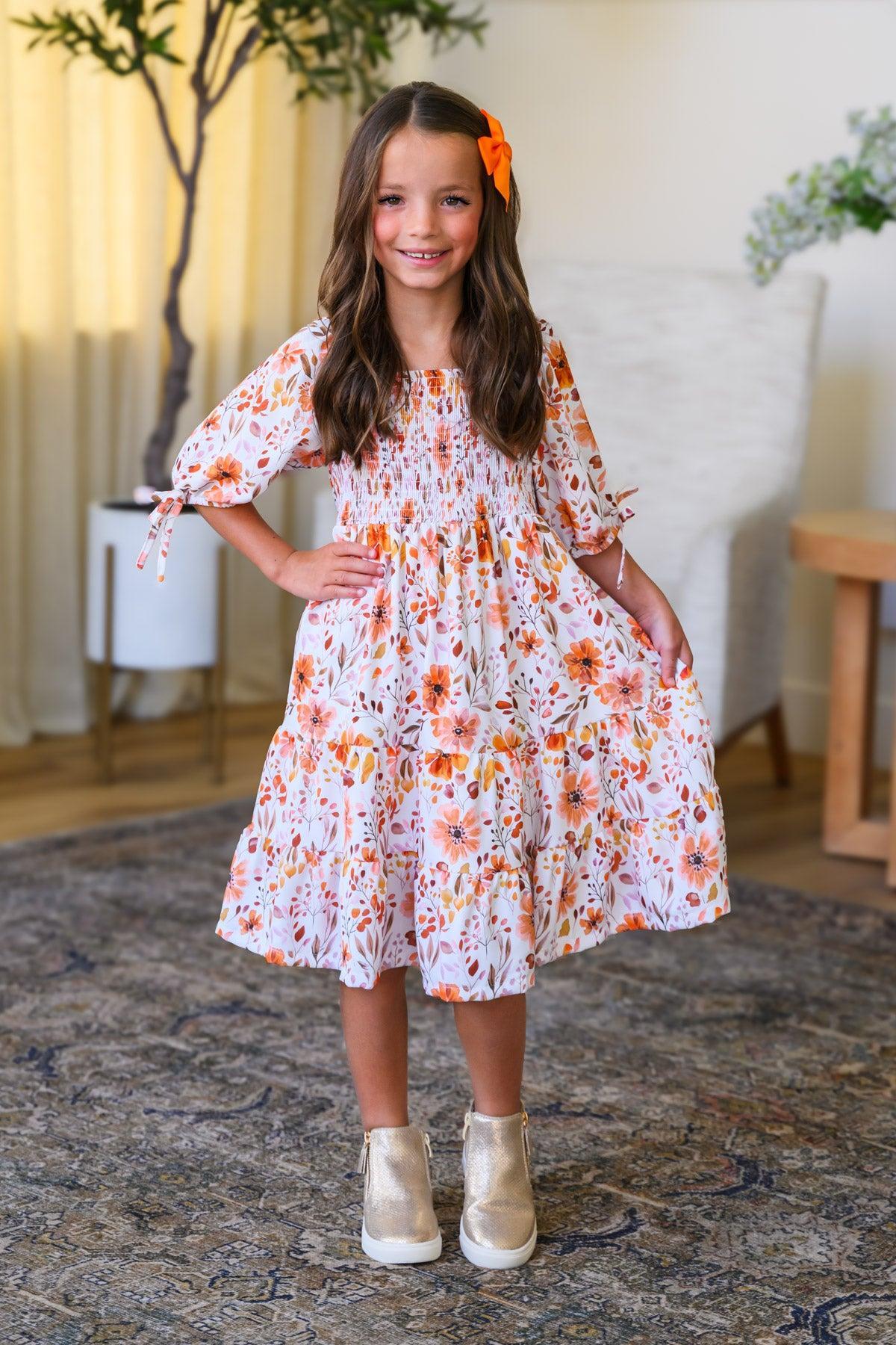 Mom & Me - Floral Fall Watercolor Dress
