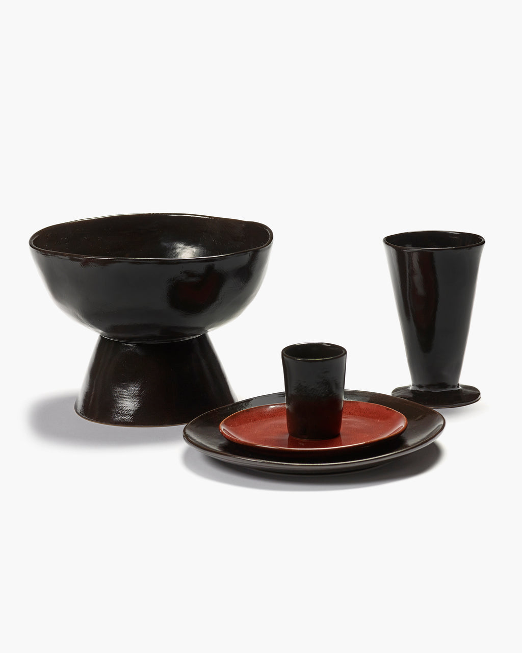 Marie Michielssen / High Bowl Large on Foot / Ebony