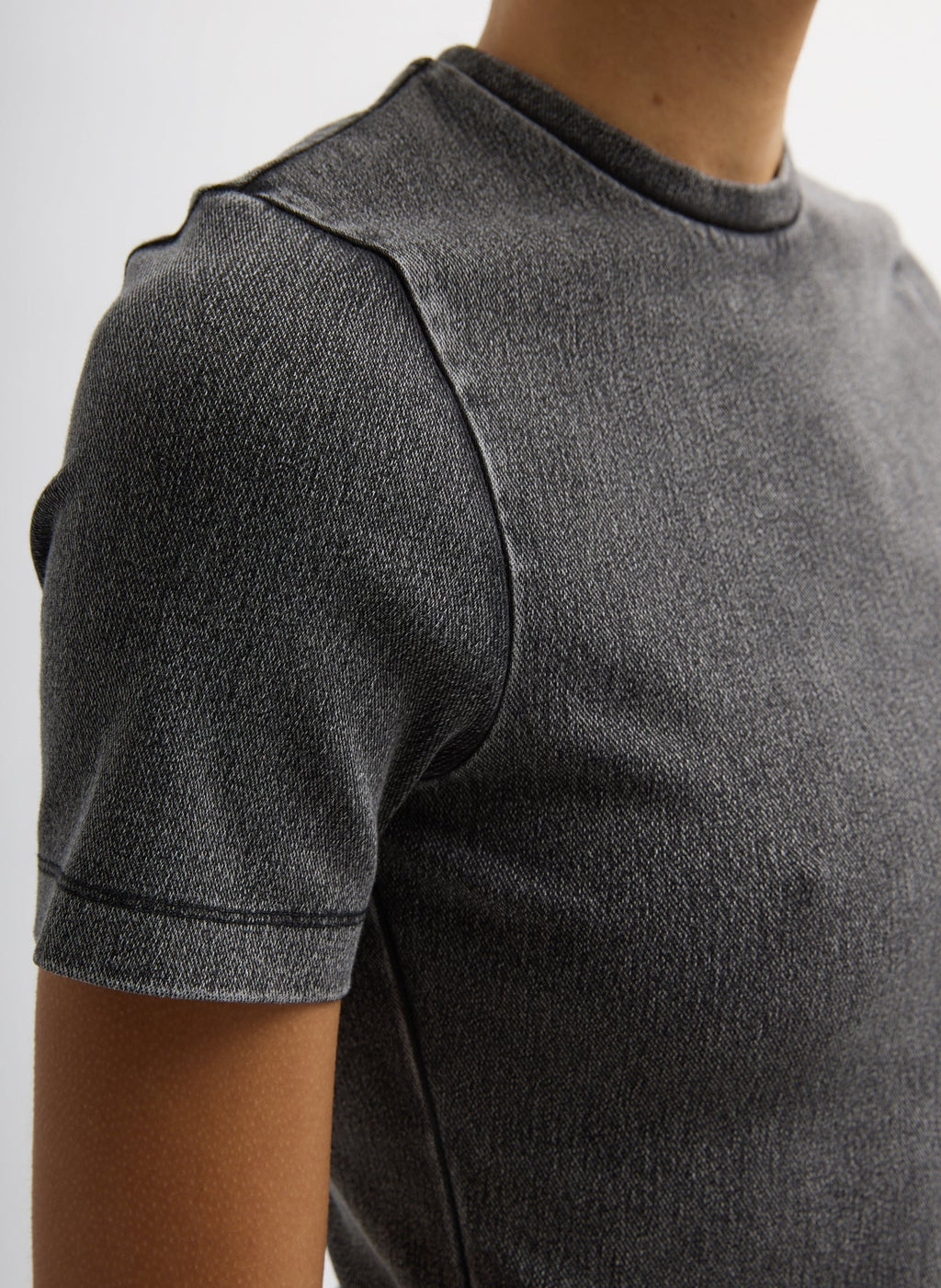 Tibi Stretch Denim Baby T-Shirt