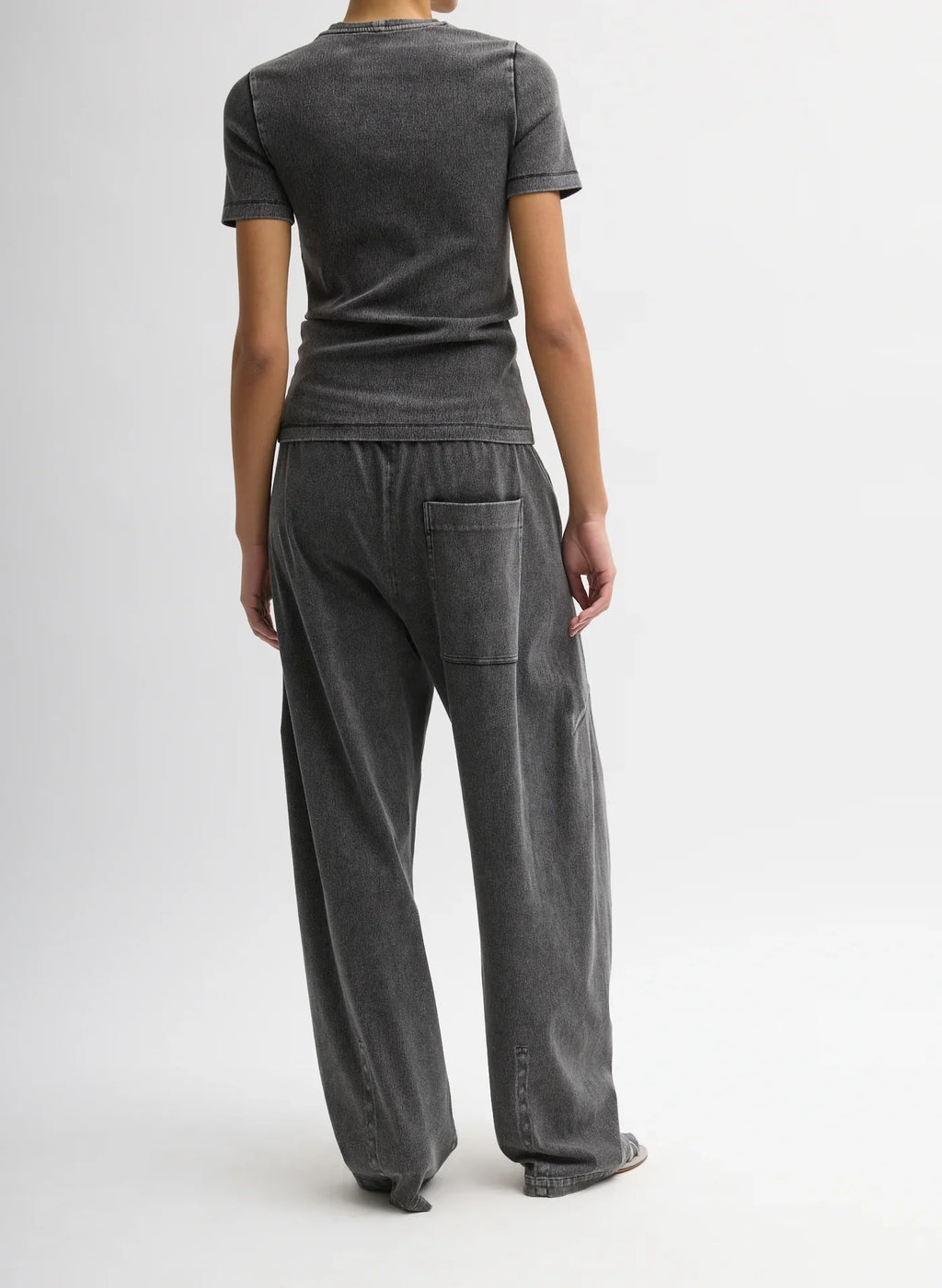 Tibi Stretch Denim Baby T-Shirt
