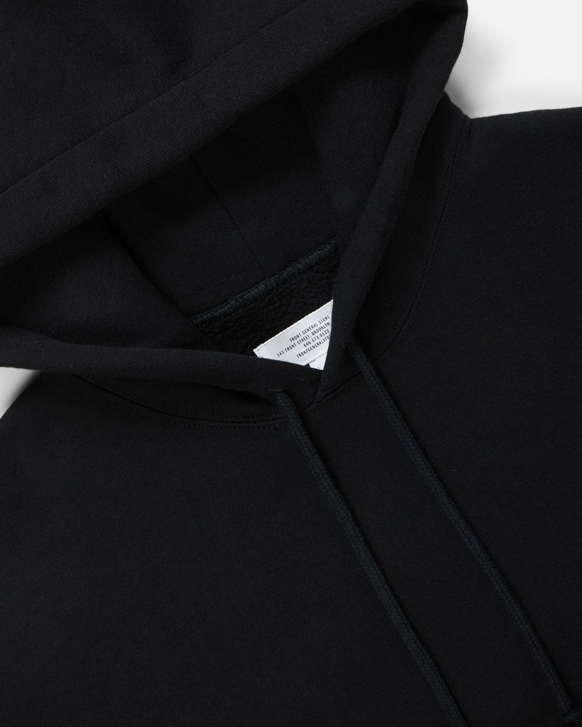 Loopwheel Sweatshirt Hoodie / Black