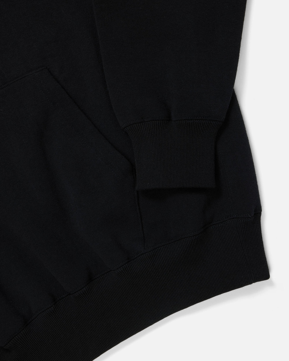 Loopwheel Sweatshirt Hoodie / Black