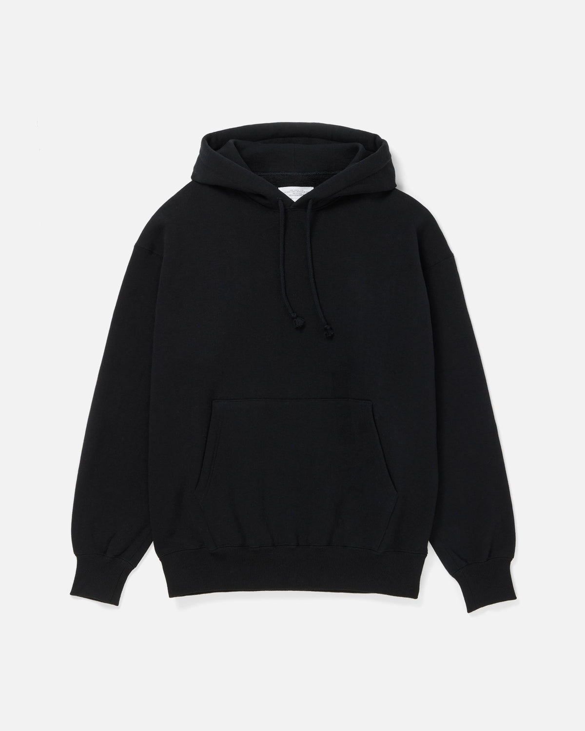 Loopwheel Sweatshirt Hoodie / Black