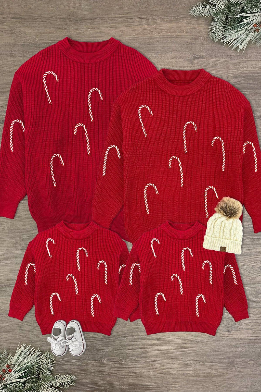 Candy Cane Family Knit Sweater