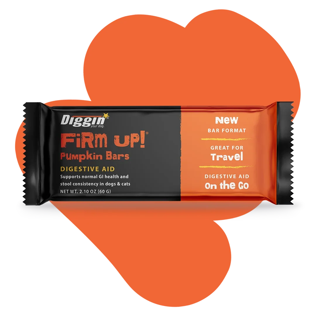 Diggin Your Dog Firm Up Pumpkin Bars Digestive Aid for Dogs & Cats