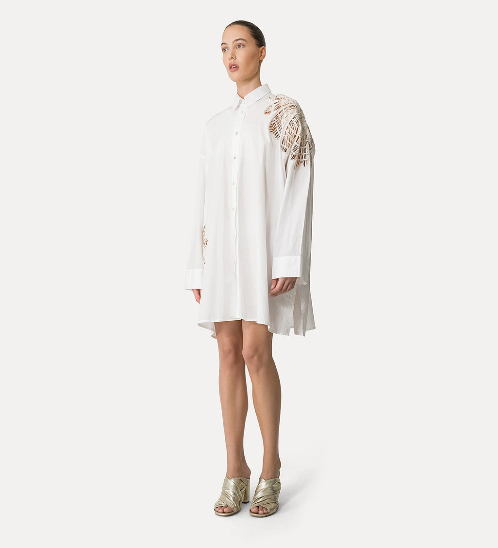 Forte Forte Embroidered Shirt Dress