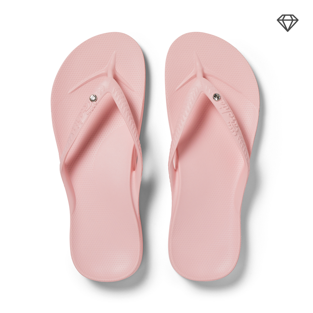 Arch Support Flip Flops - Classic - Crystal Pink