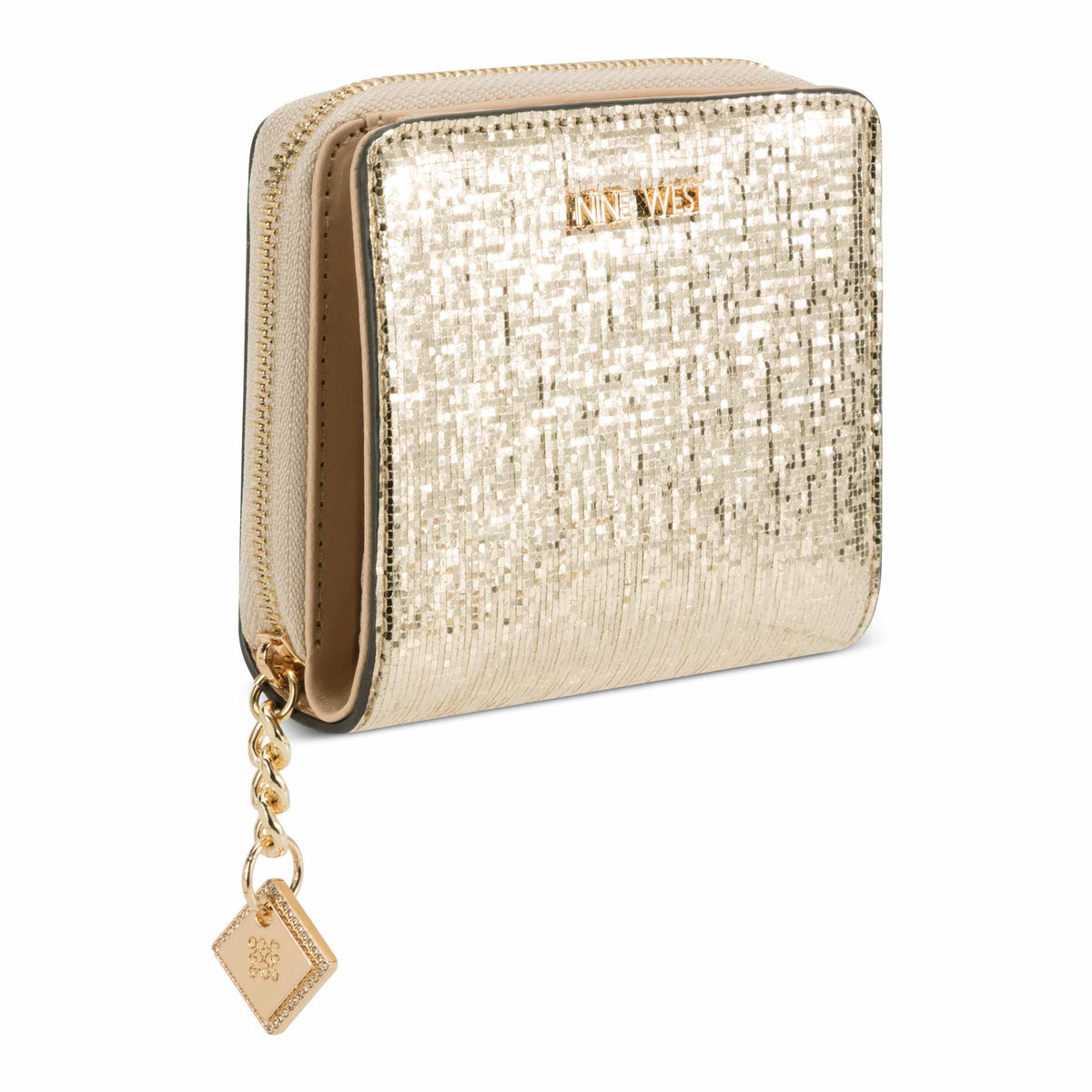 Kristina Zip Around Wallet With Adornment