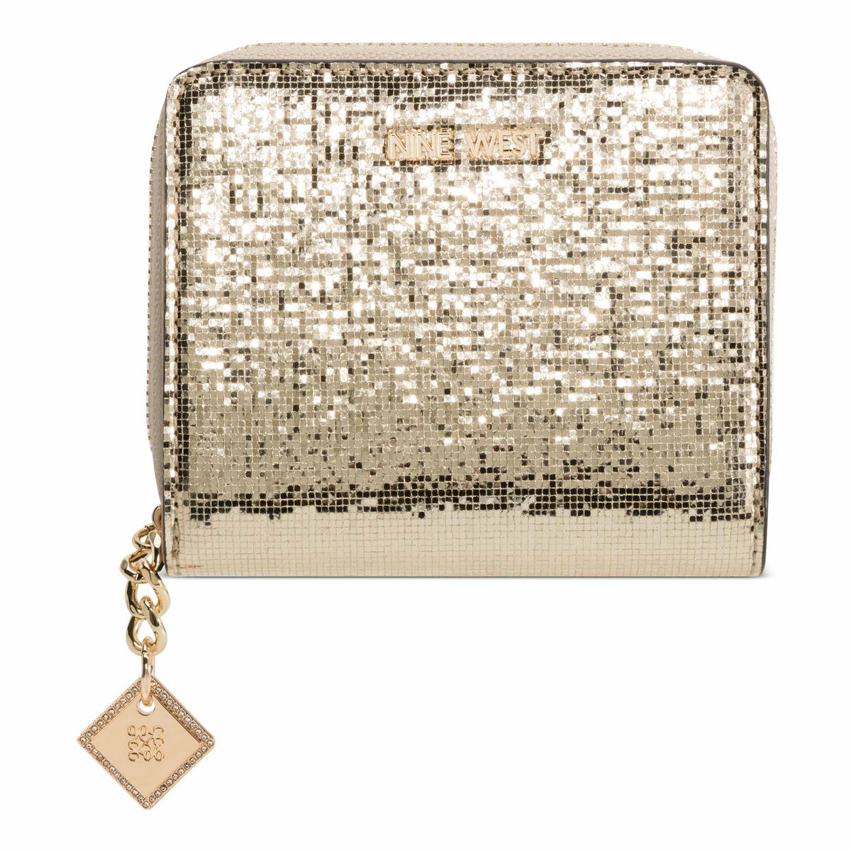 Kristina Zip Around Wallet With Adornment