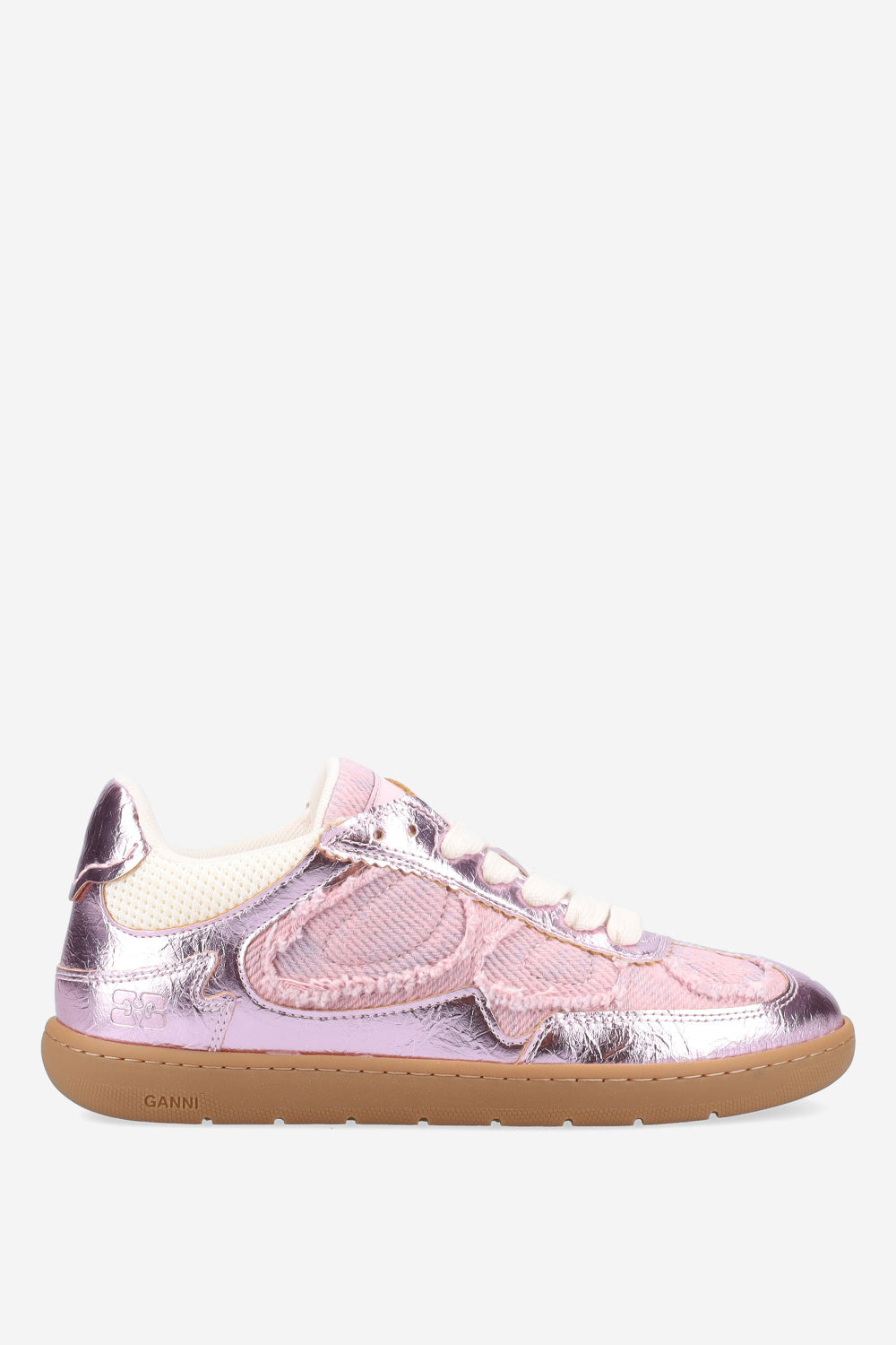 Ganni '08 Crinkle Metallic Sneakers