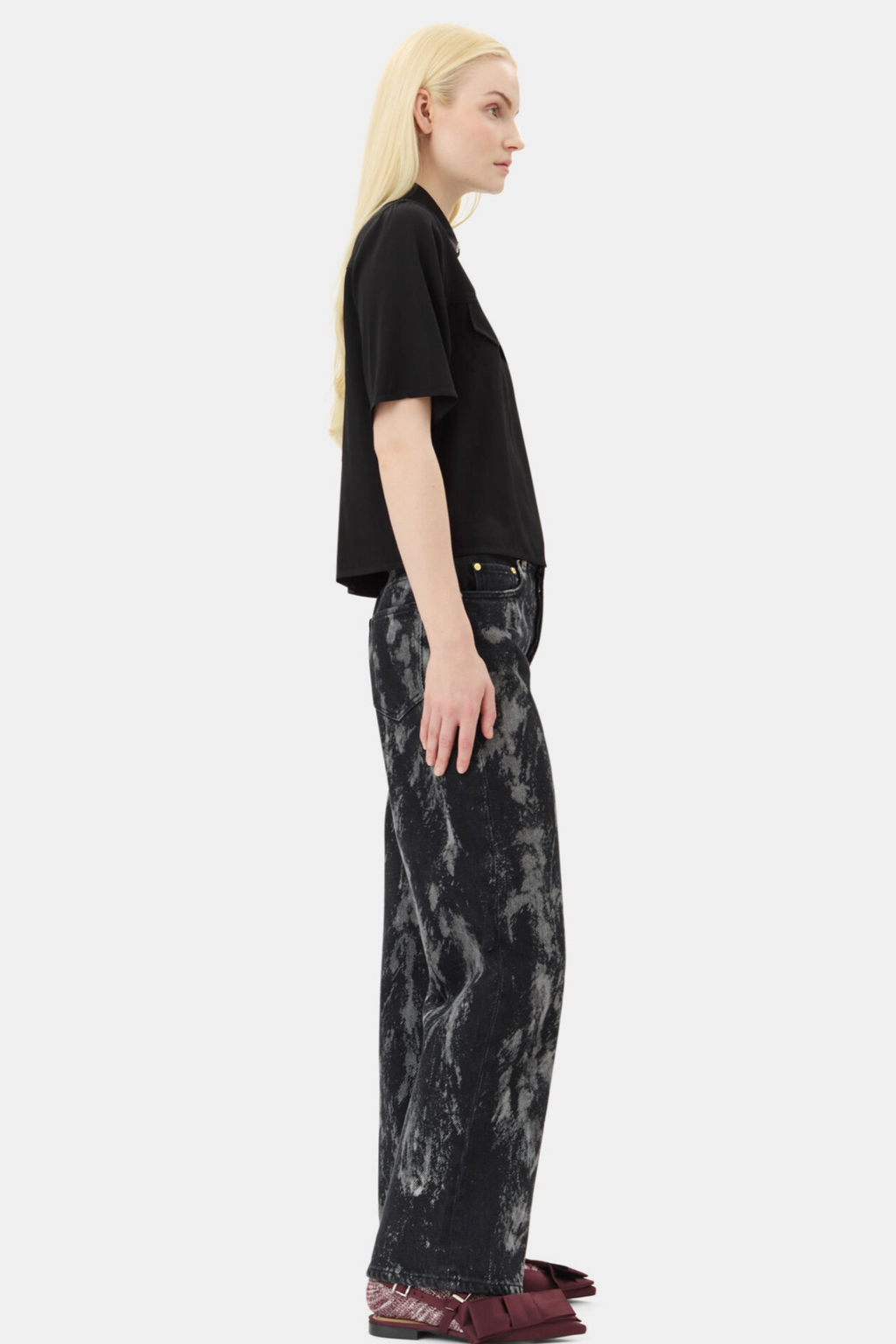 Ganni Viscose Twill Blouse