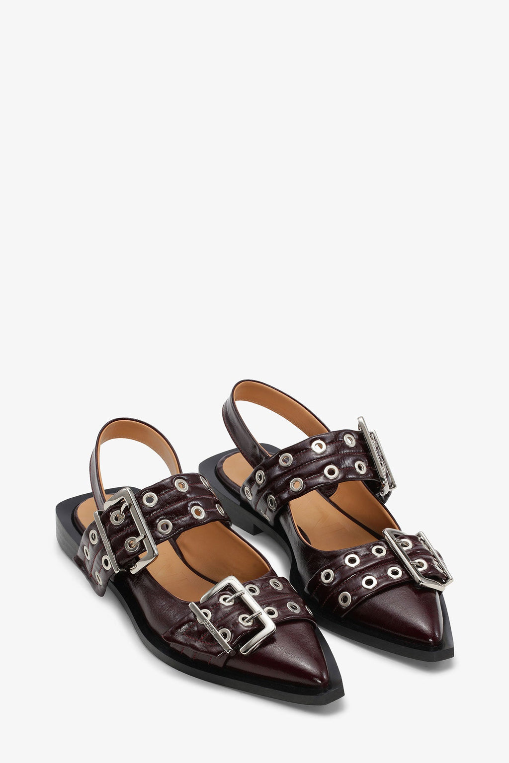Ganni Buckle Ballerina Flat