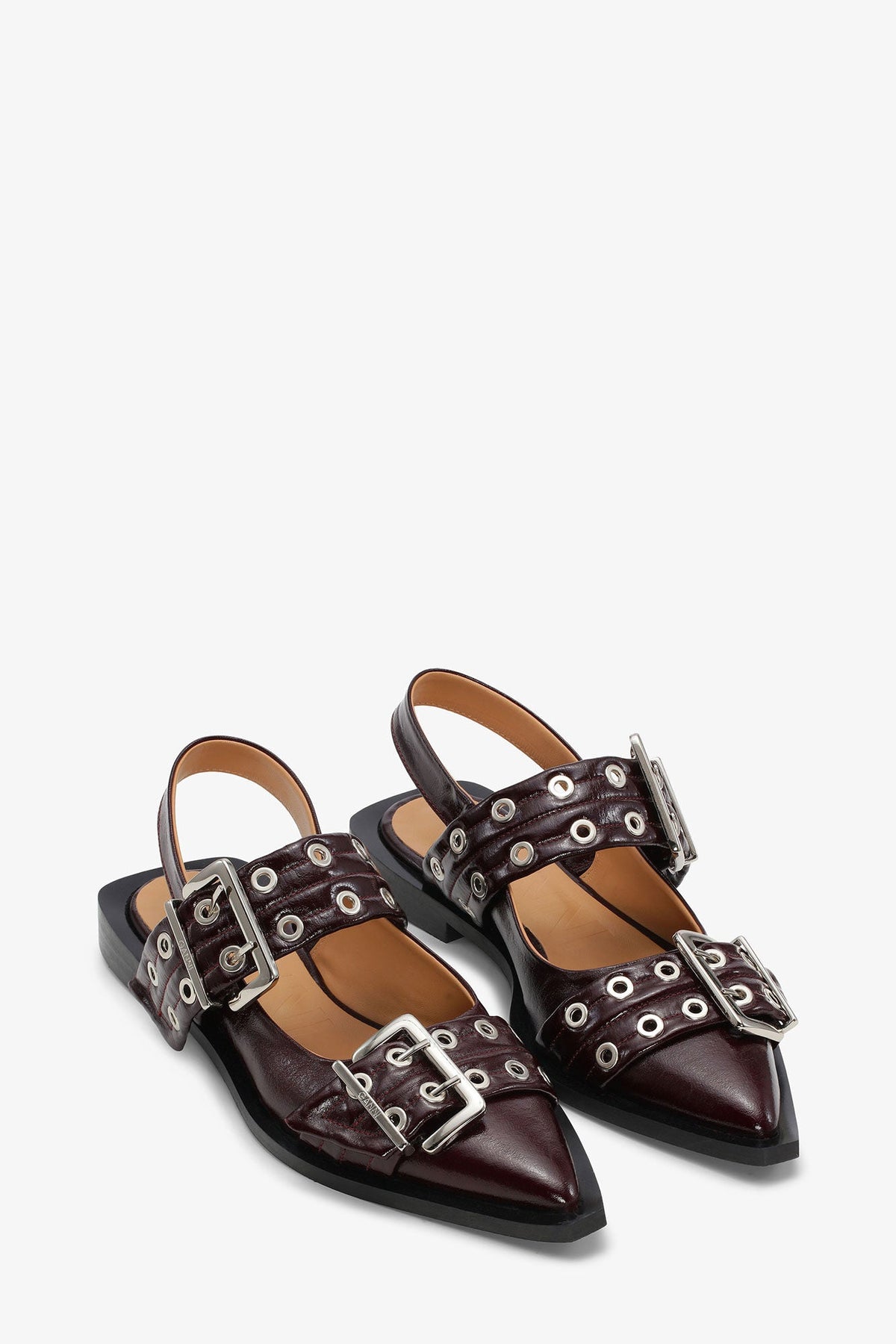 Ganni Buckle Ballerina Flat