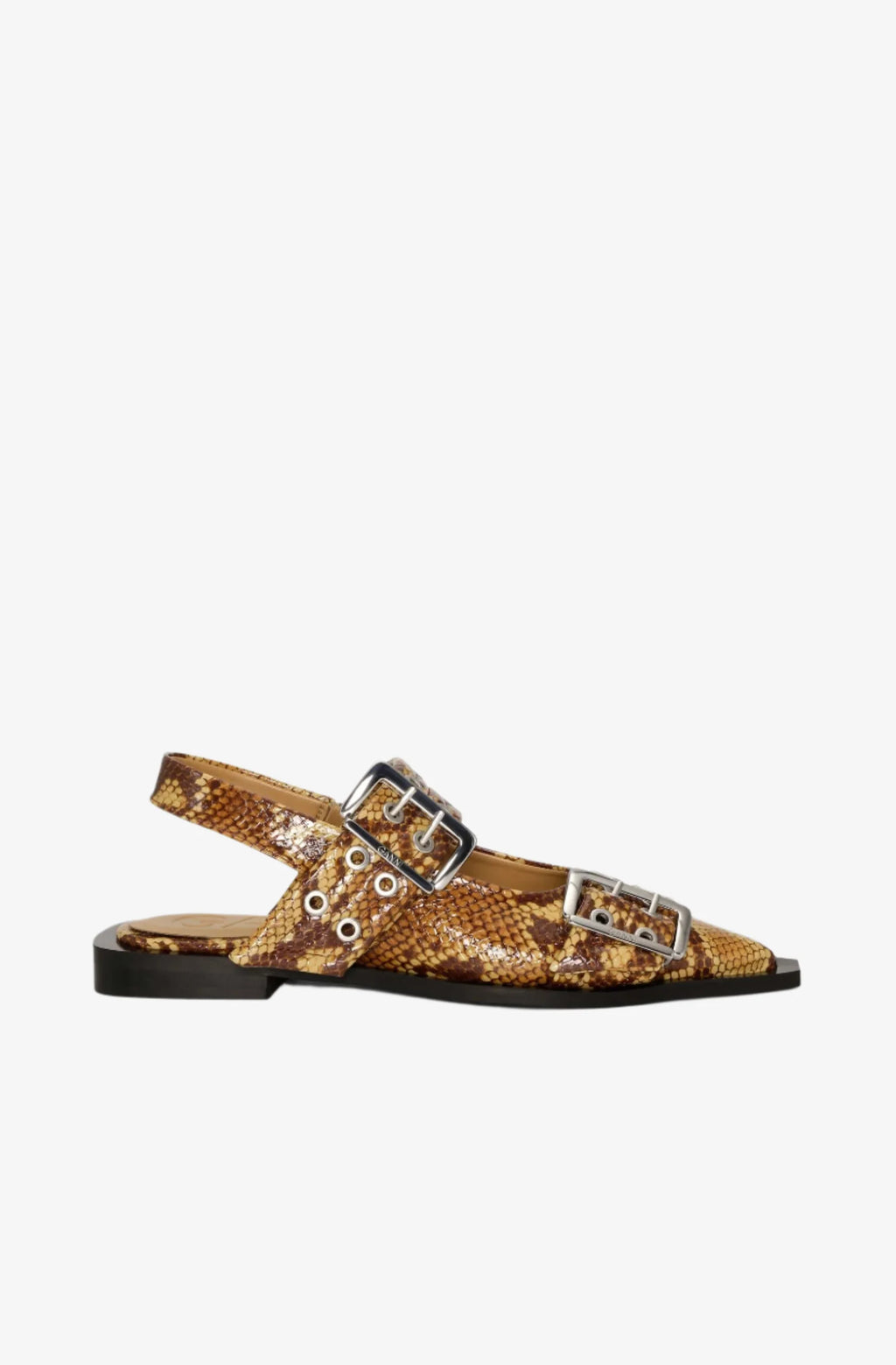 Ganni Buckle Ballerina Flat